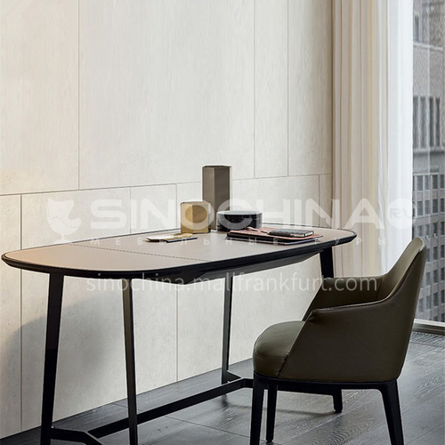 JY-JQ-023-Minimalist light luxury postmodern study bedroom work desk designer furniture